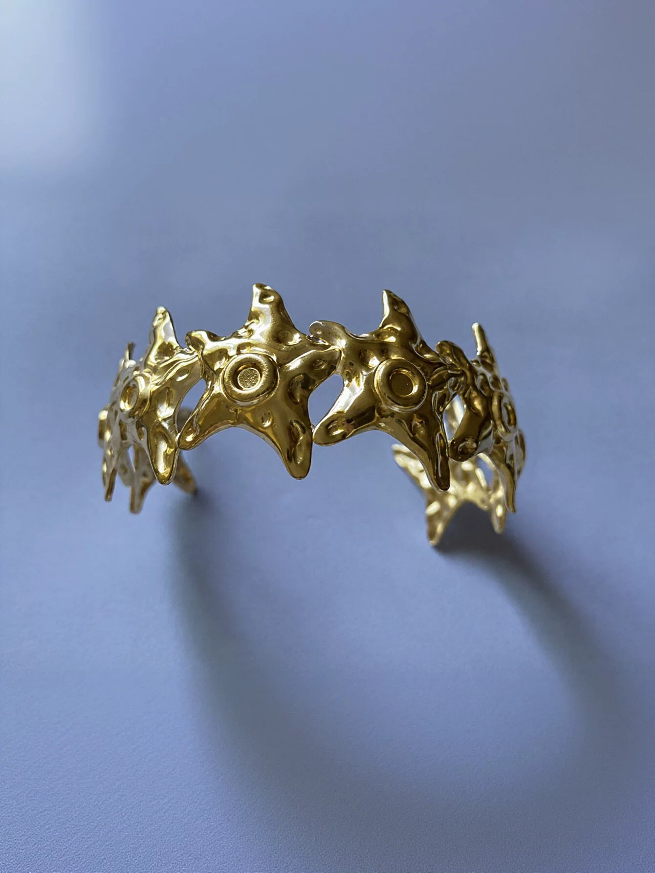 Gold Star Statement Cuff Bracelet