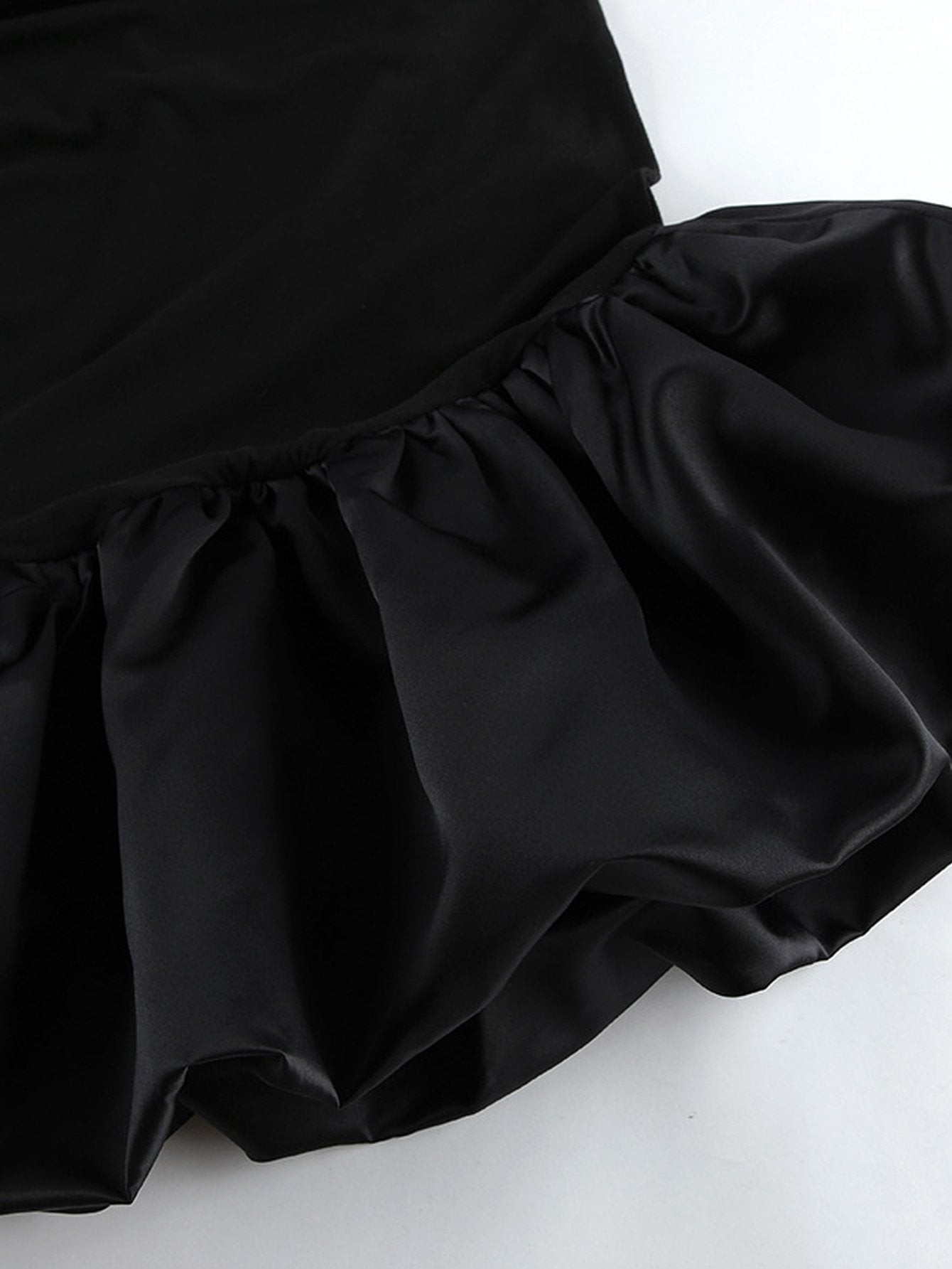 Off Shoulder Ruffled Hem Mini Dress