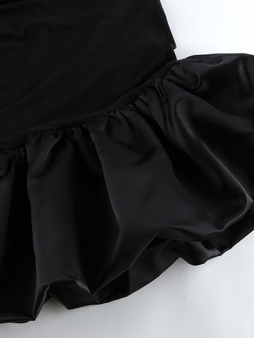 Off Shoulder Ruffled Hem Mini Dress