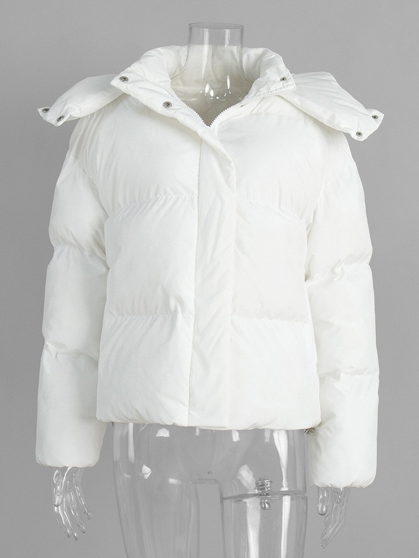 Cropped Hooded Puffer Jacket