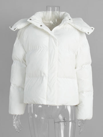 Cropped Hooded Puffer Jacket