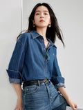 Breathable Moisture Wicking Denim Button Shirt