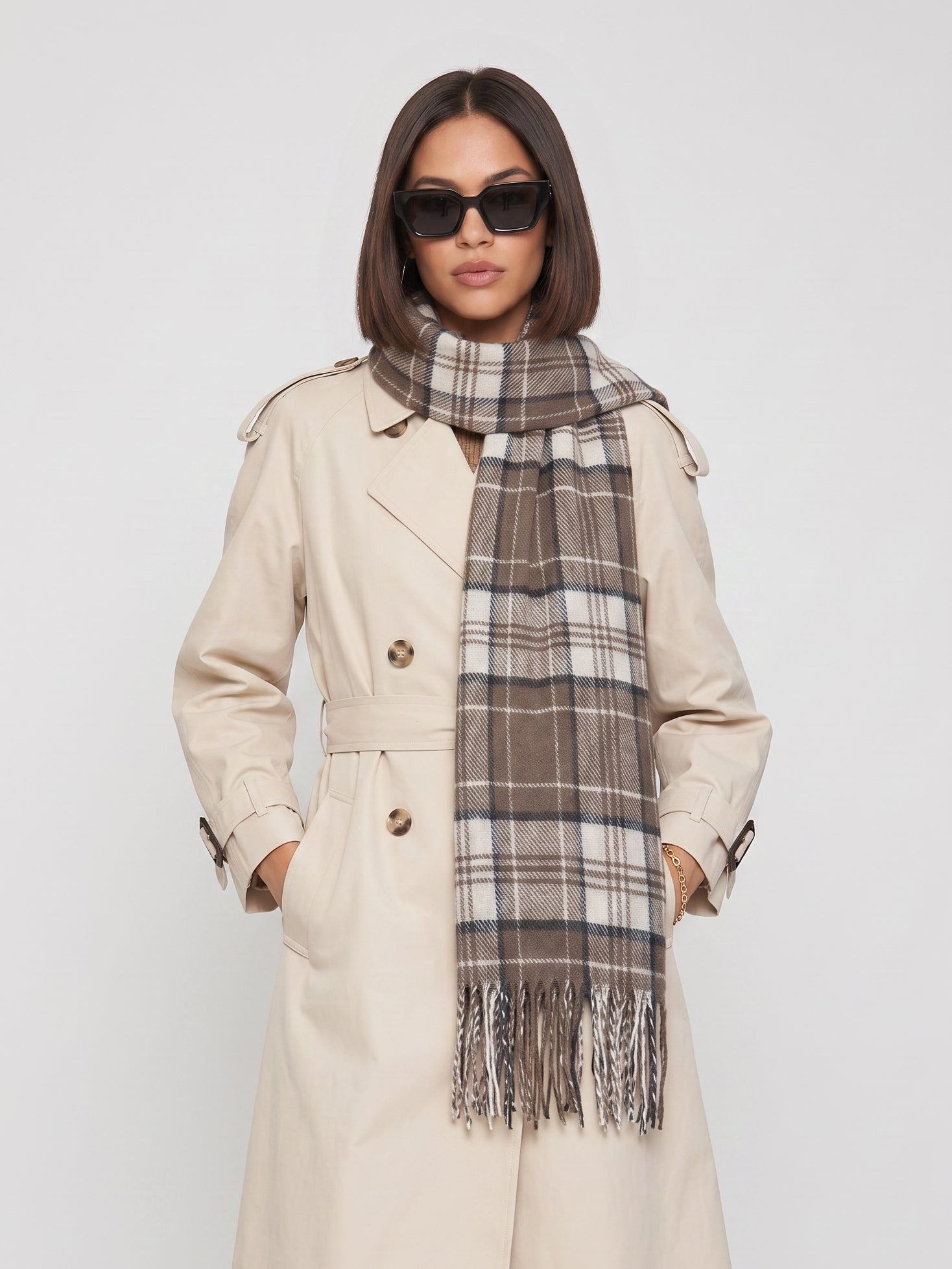 Cozy Plaid Oversized Winter Scarf