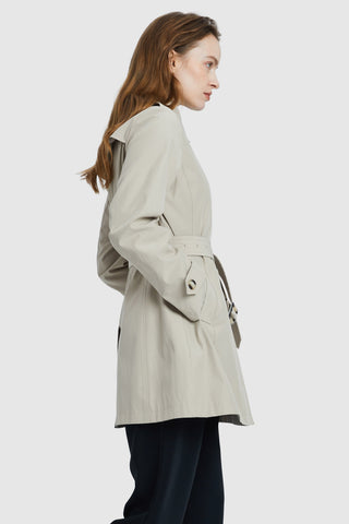 Classic Belted Double Breasted Trench Coat