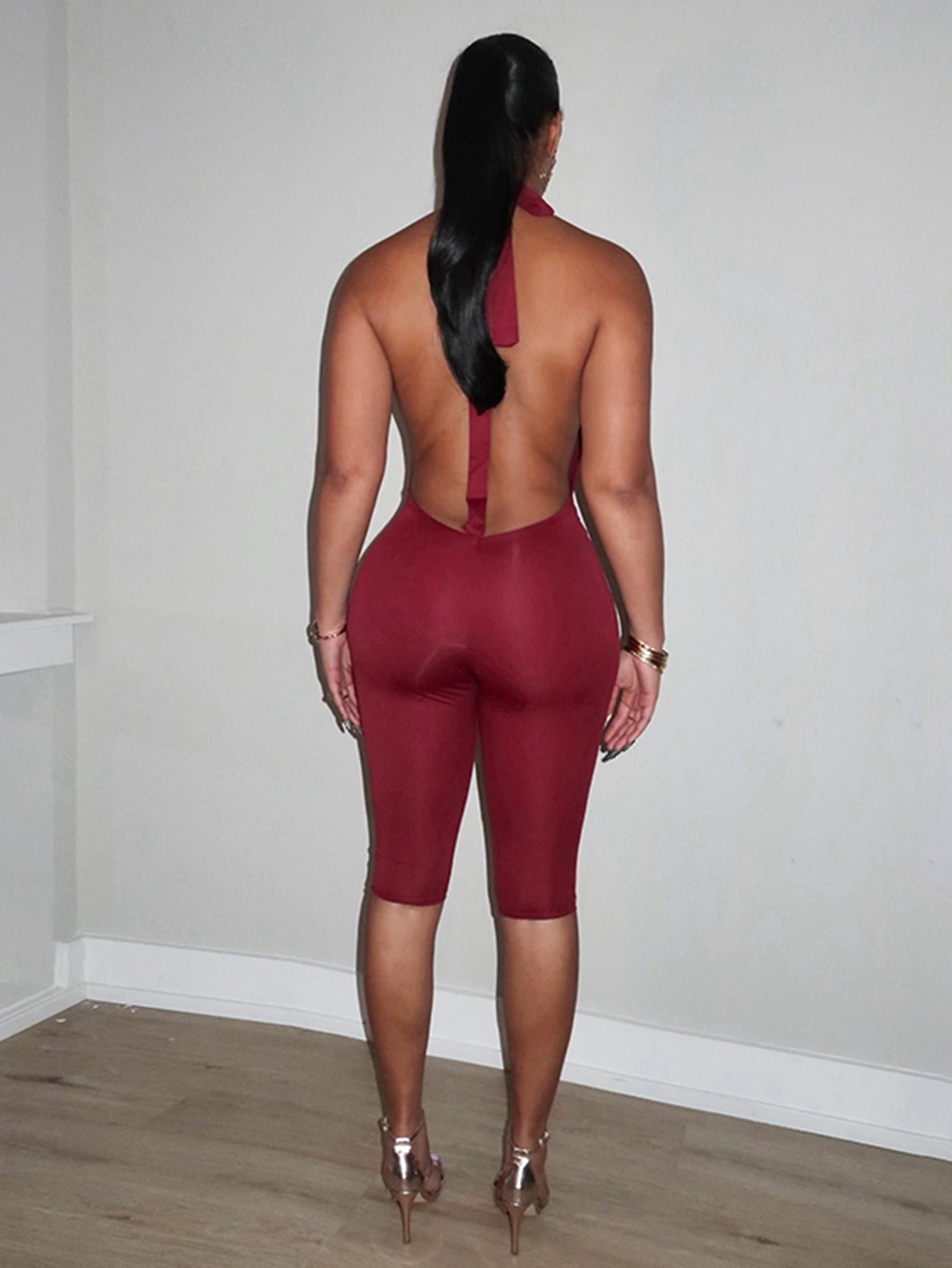 Deep V Halter Sexy Jumpsuit