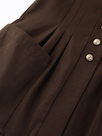 Corset Waist Button Down Shirt