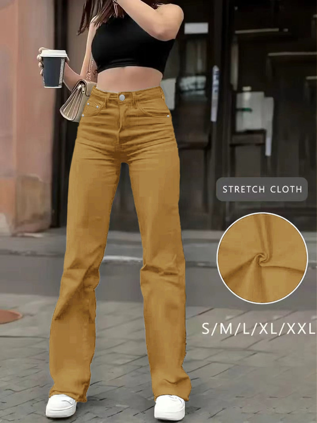 High Waisted Straight Leg Jeans