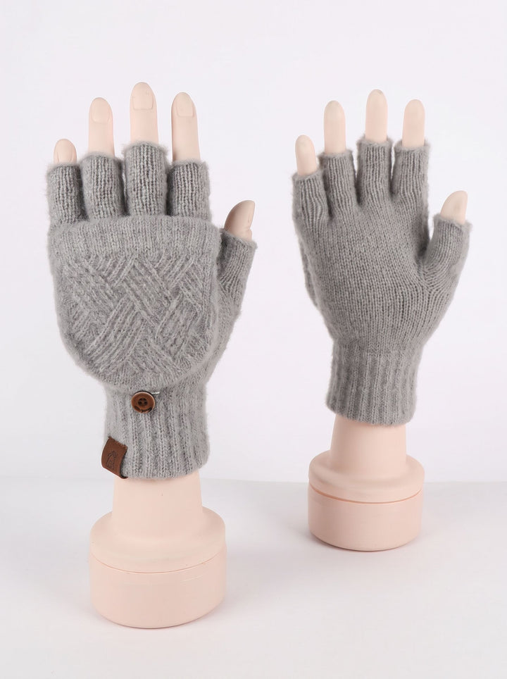 Convertible Thermal Knit Winter Gloves