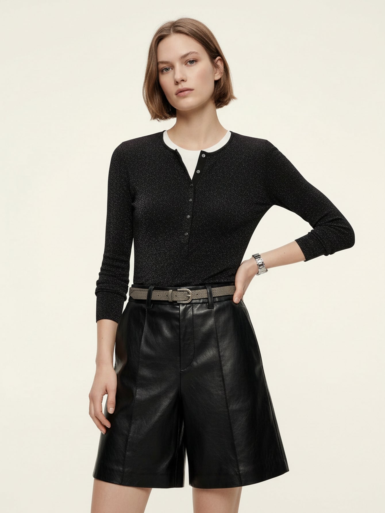 Lurex Detail Knitted Top