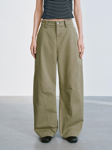 Barrel Leg Cargo Pants