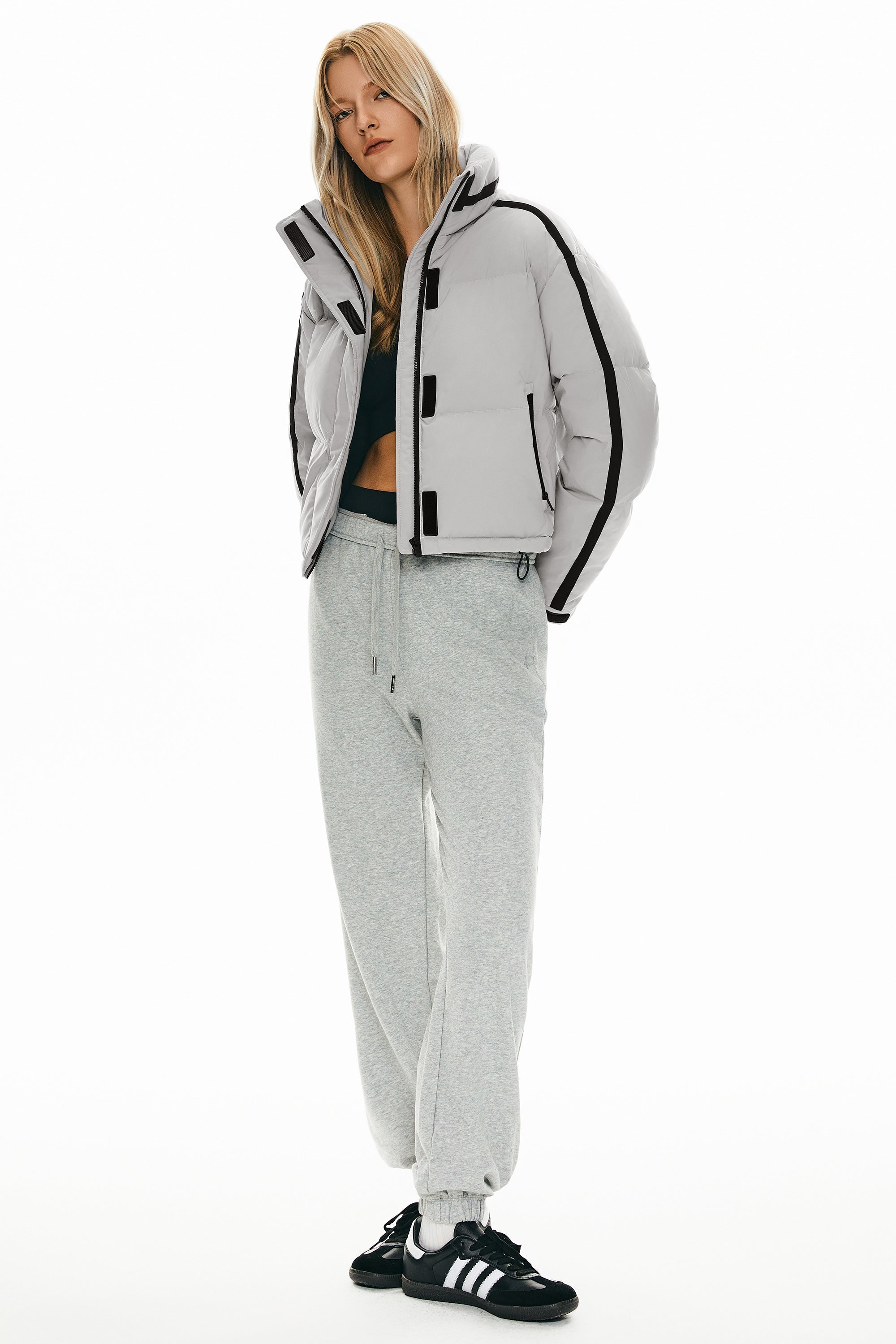 Cropped Sporty Puffer Jacket