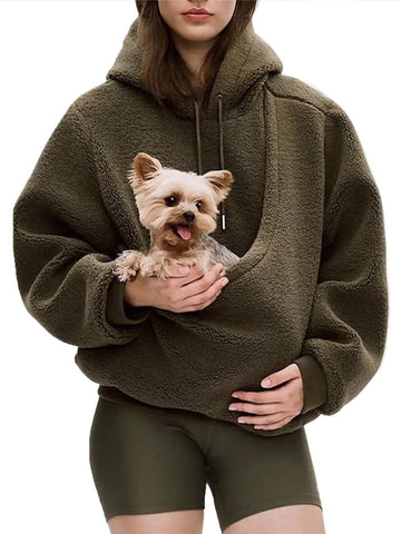 Cozy Fleece Pet Carrier Hoodie