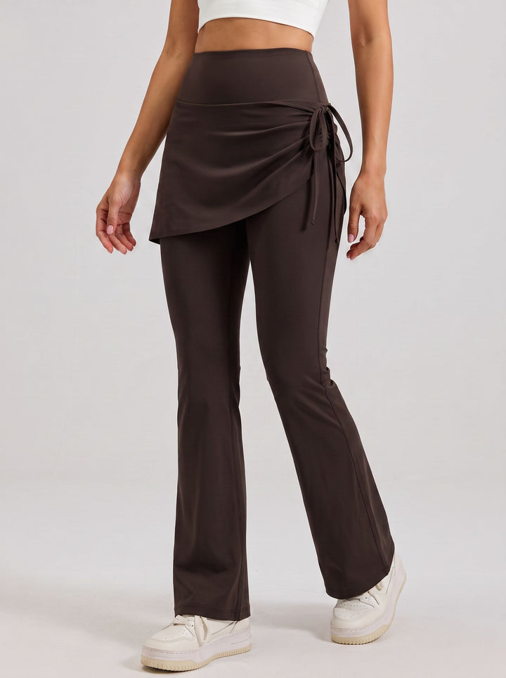 Ruched Skirted High Waisted Yoga Pants