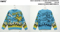 Oversized Graphic Monster Print Pullover Sweater