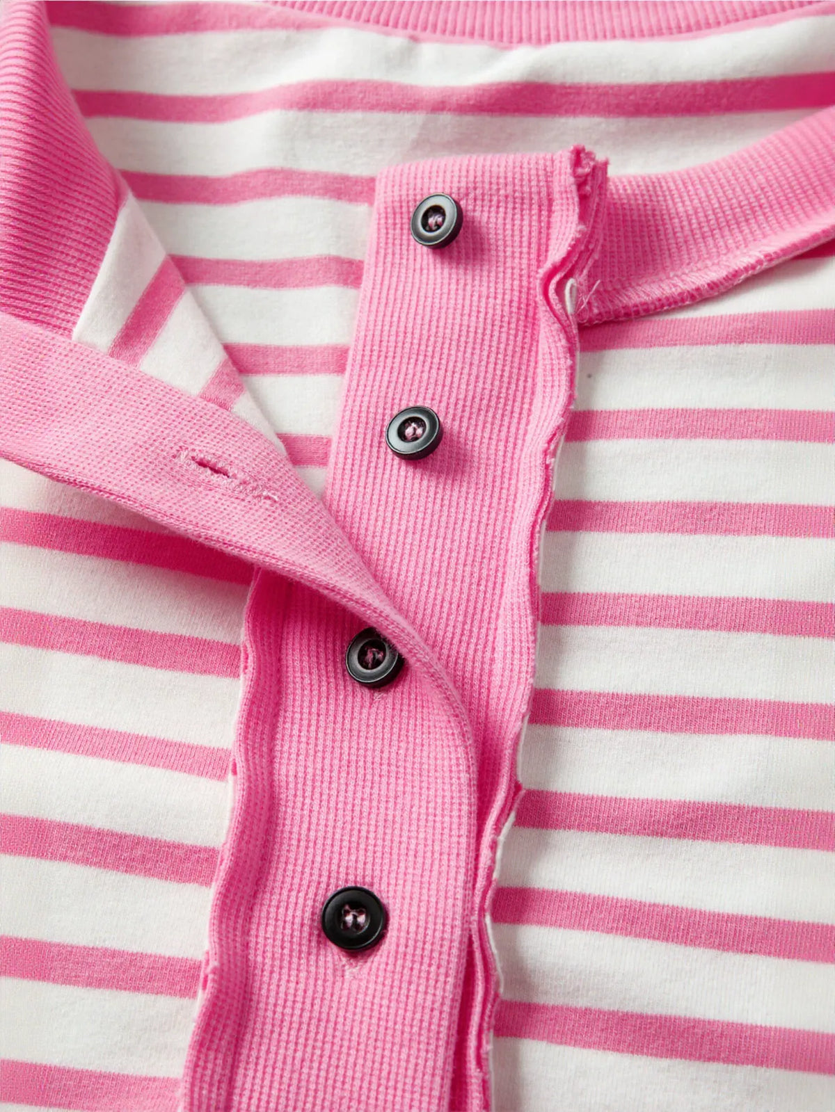 Casual Striped Henley Summer T-Shirt
