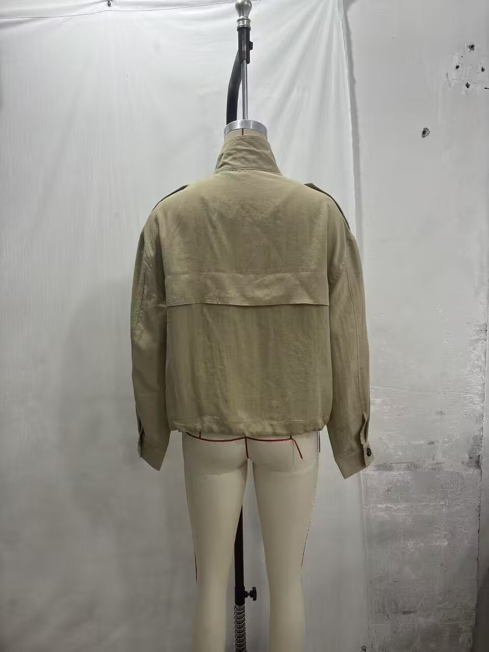 Utility Stand Collar Drawstring Jacket