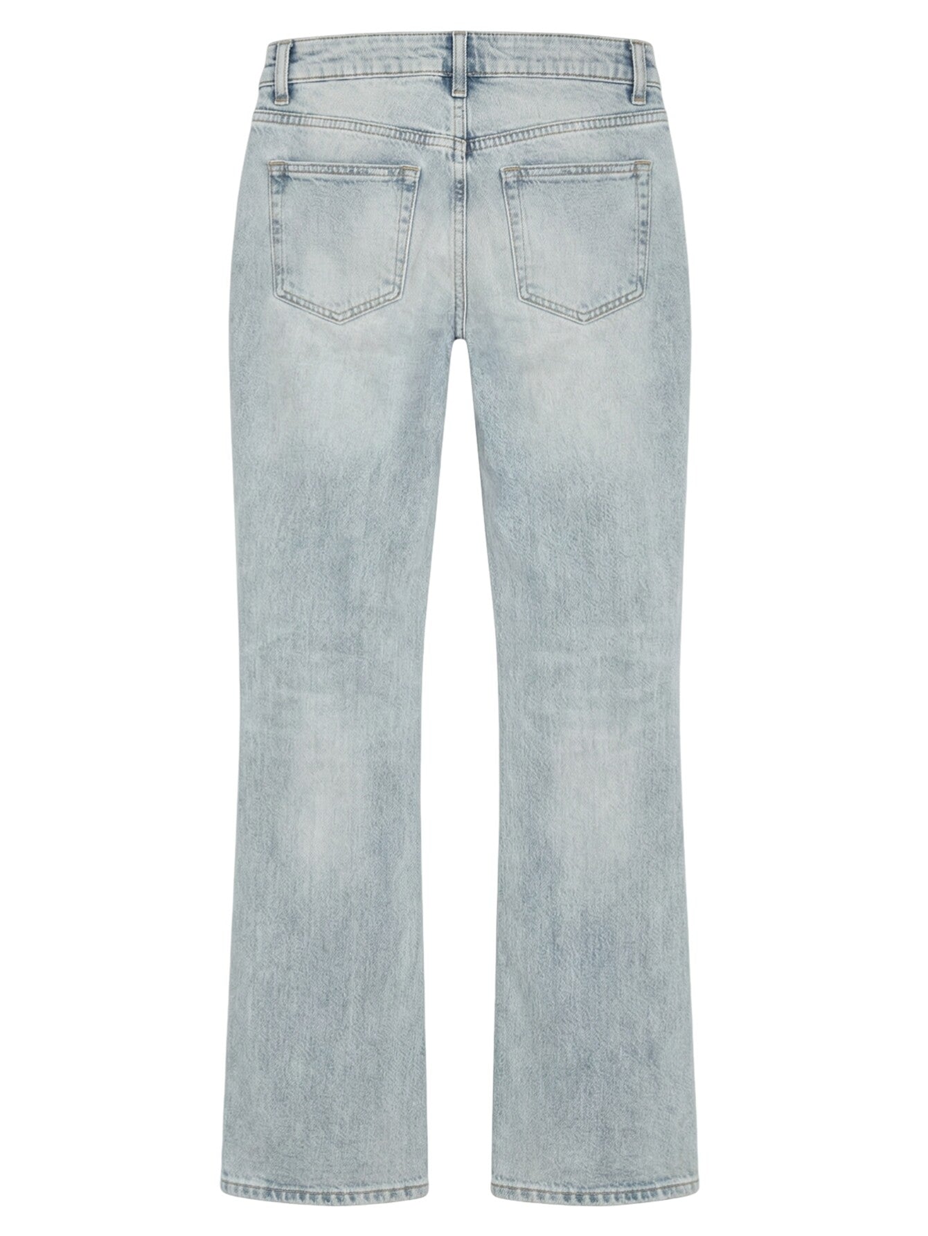 High Waisted Light Wash Straight Jeans