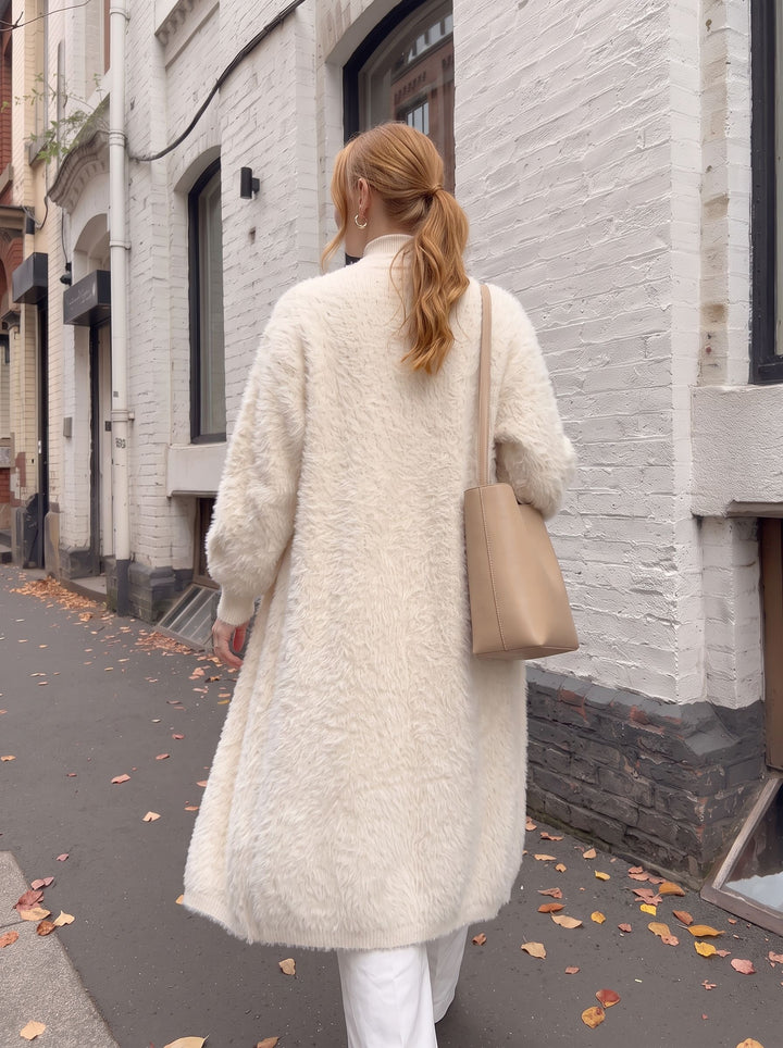 Cozy Plush Longline Knit Cardigan