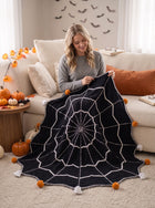 Cozy Spooky Spider Web Throw Blanket