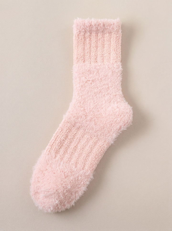 Cozy Fuzzy Plush Crew Socks