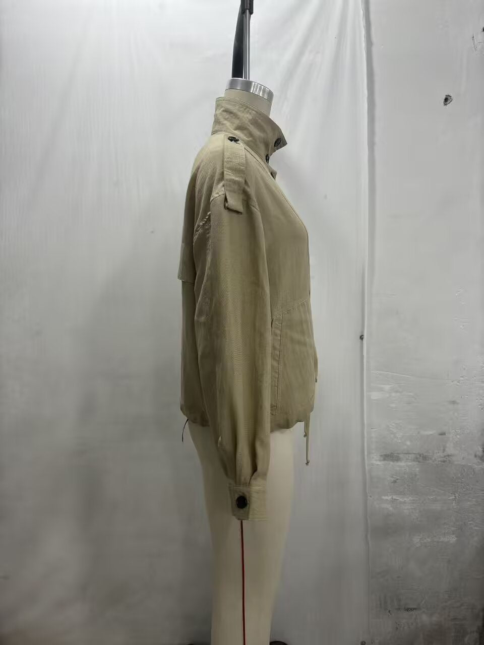 Utility Stand Collar Drawstring Jacket