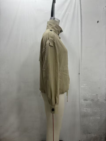 Utility Stand Collar Drawstring Jacket