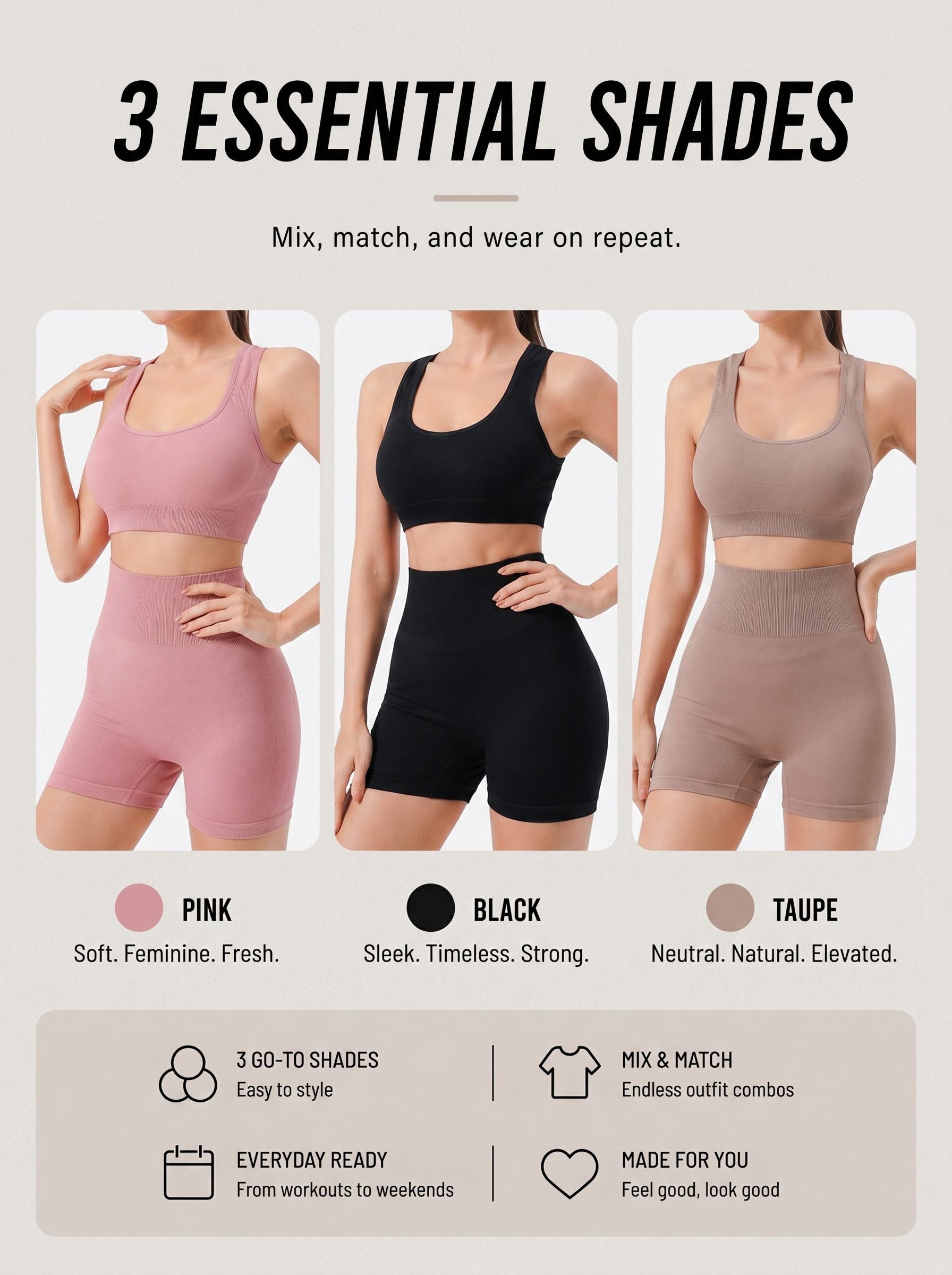Seamless High Waisted Yoga Short Set