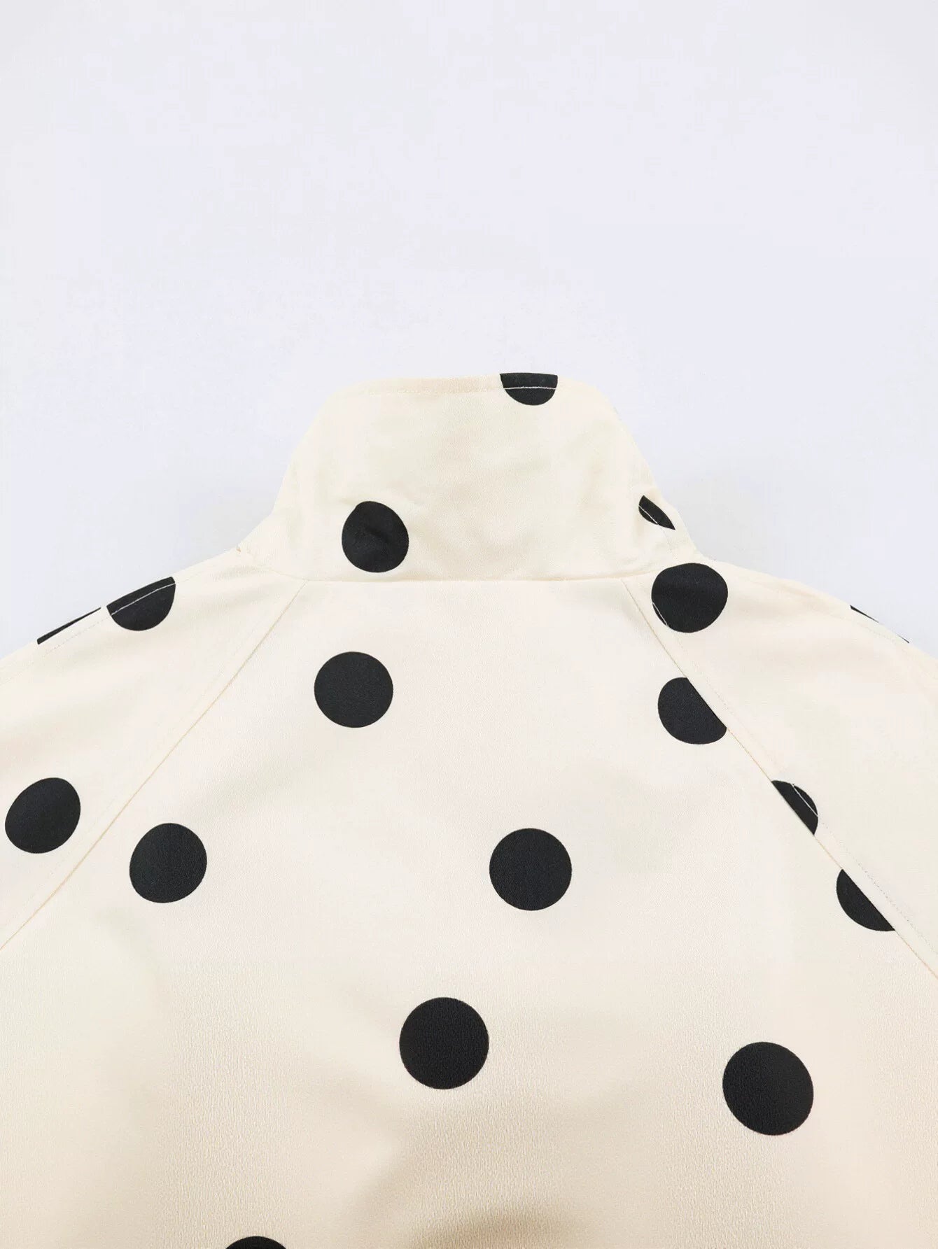 Casual Polka Dot Stand Collar Jacket
