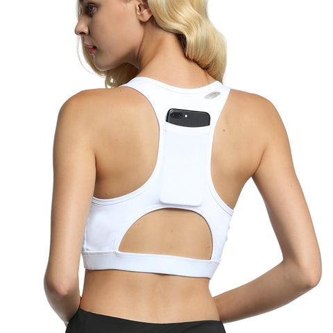 Phone Pocket Backless Sports Bra