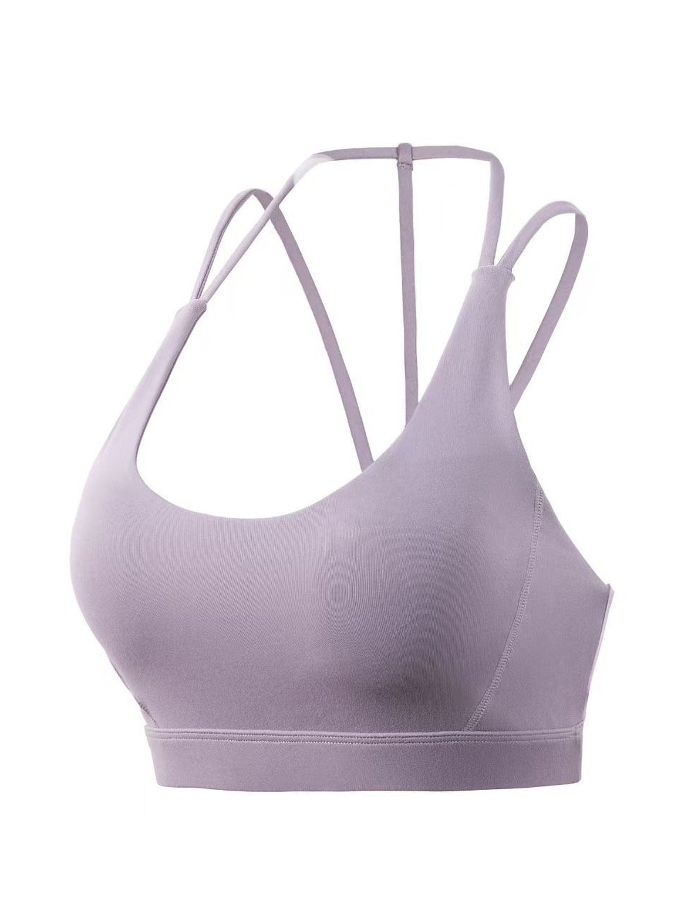 Seamless Strappy Back Yoga Sports Bra