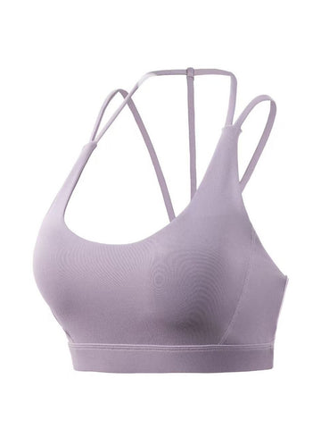 Seamless Strappy Back Yoga Sports Bra