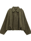Oversized Suede Bubble Hem Jacket