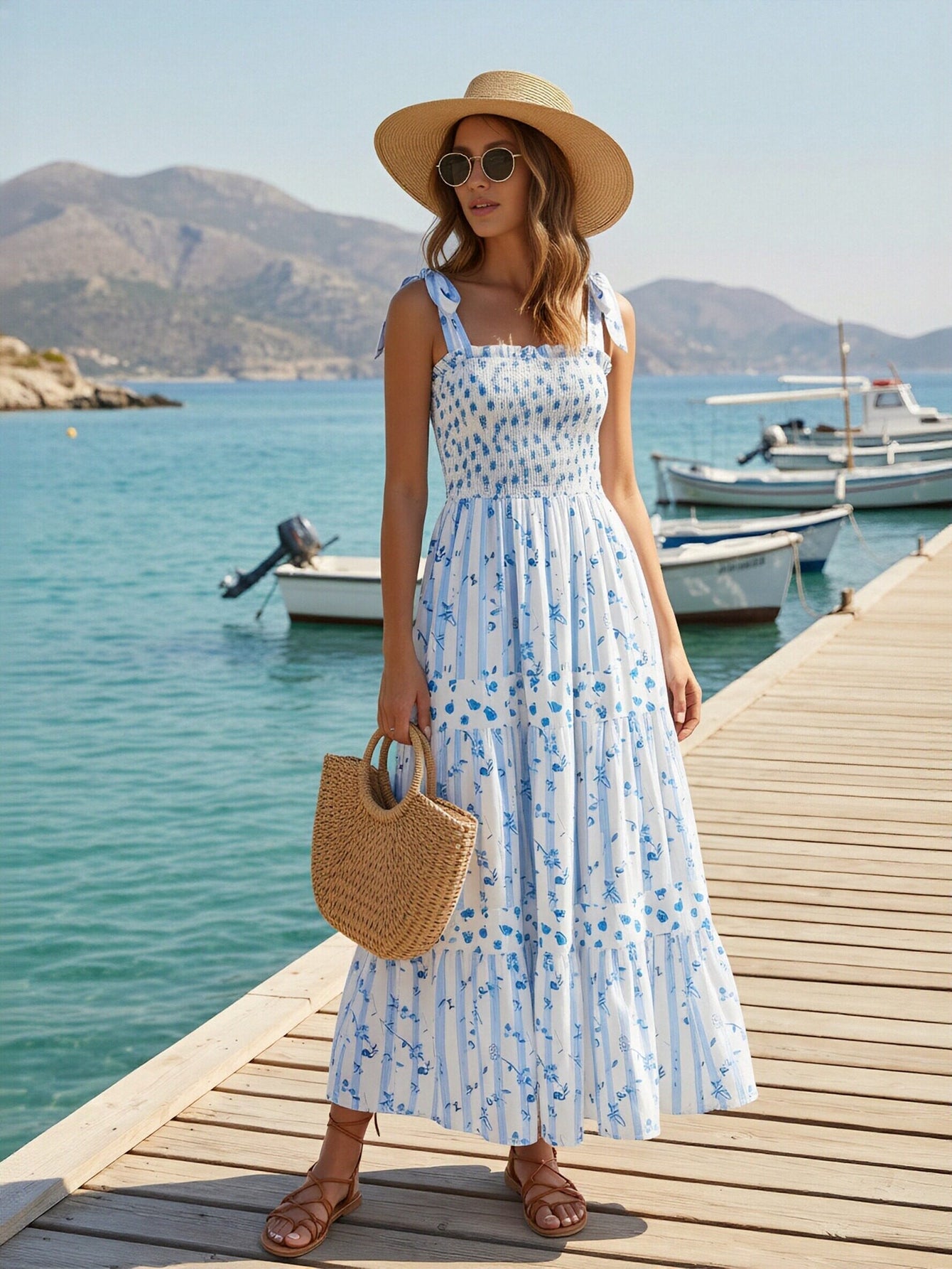 Smocked Tiered Maxi Dress