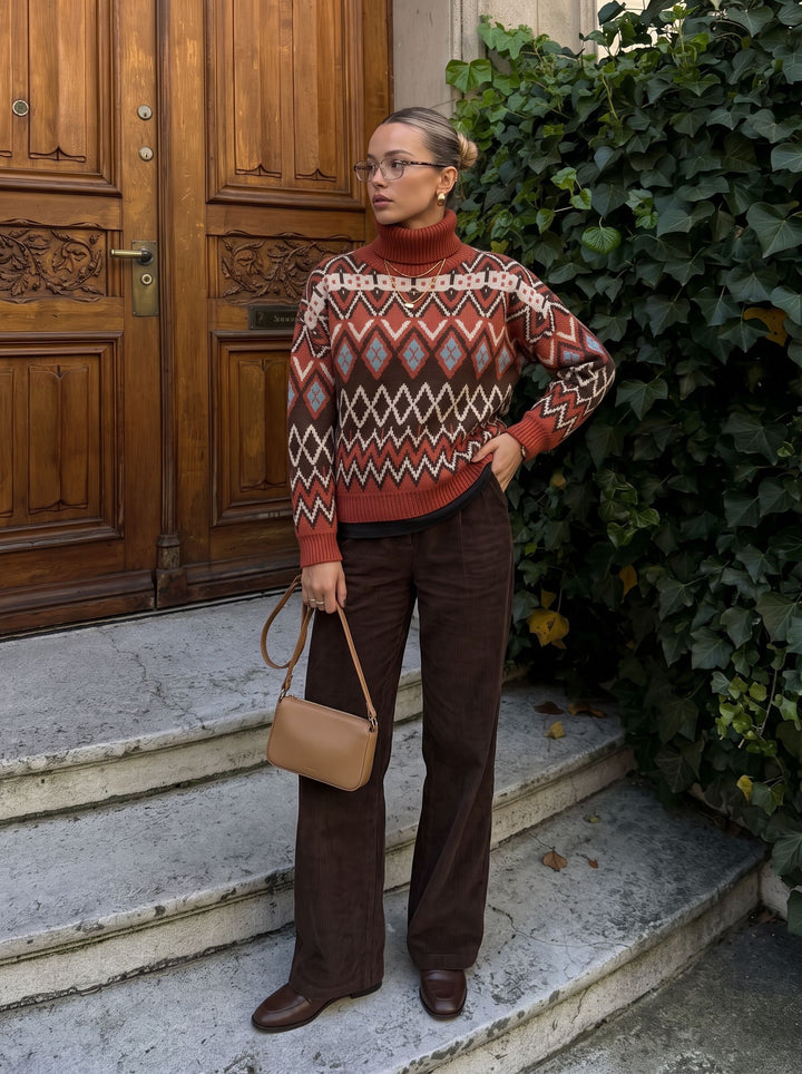 Cozy Fair Isle Turtleneck Sweater