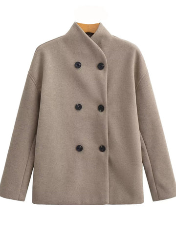 Cozy Double Breasted Wool Coat