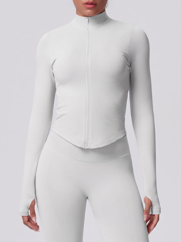 Seamless Fitted Thumbhole Athletic Jacket