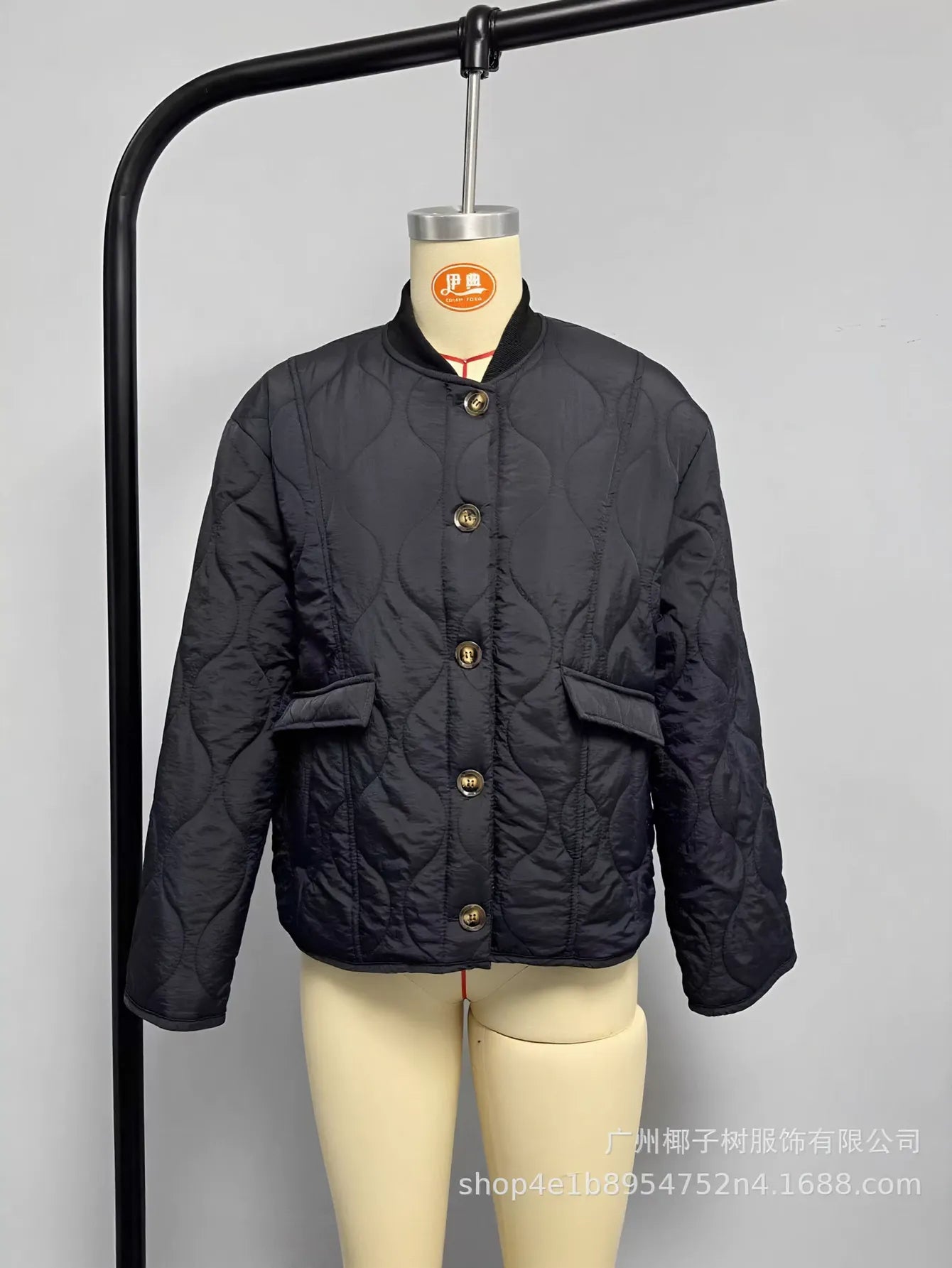Quilted Button Up Bomber Jacket
