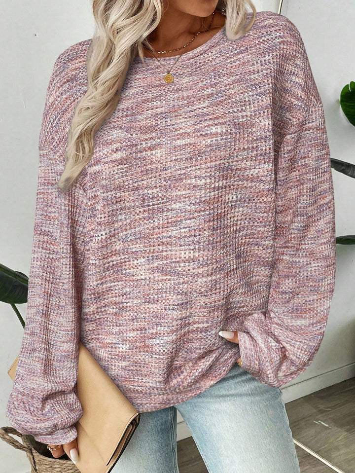 Cozy Textured Knit Long Sleeve Tee