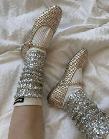 Pointed-Toe Flat Base Chic Mary Janes