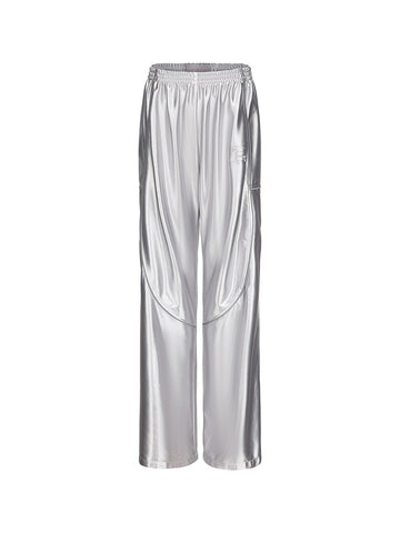 Metallic Oversized High Waisted Pants