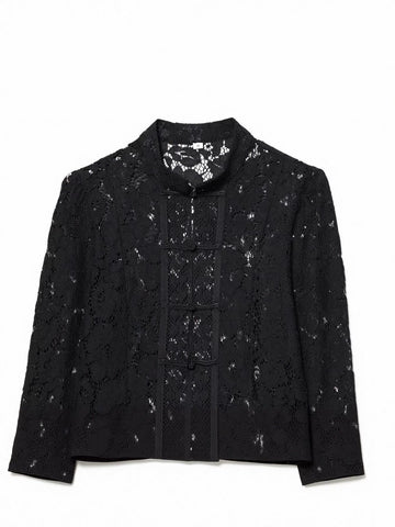 Elegant Floral Lace Blazer Jacket