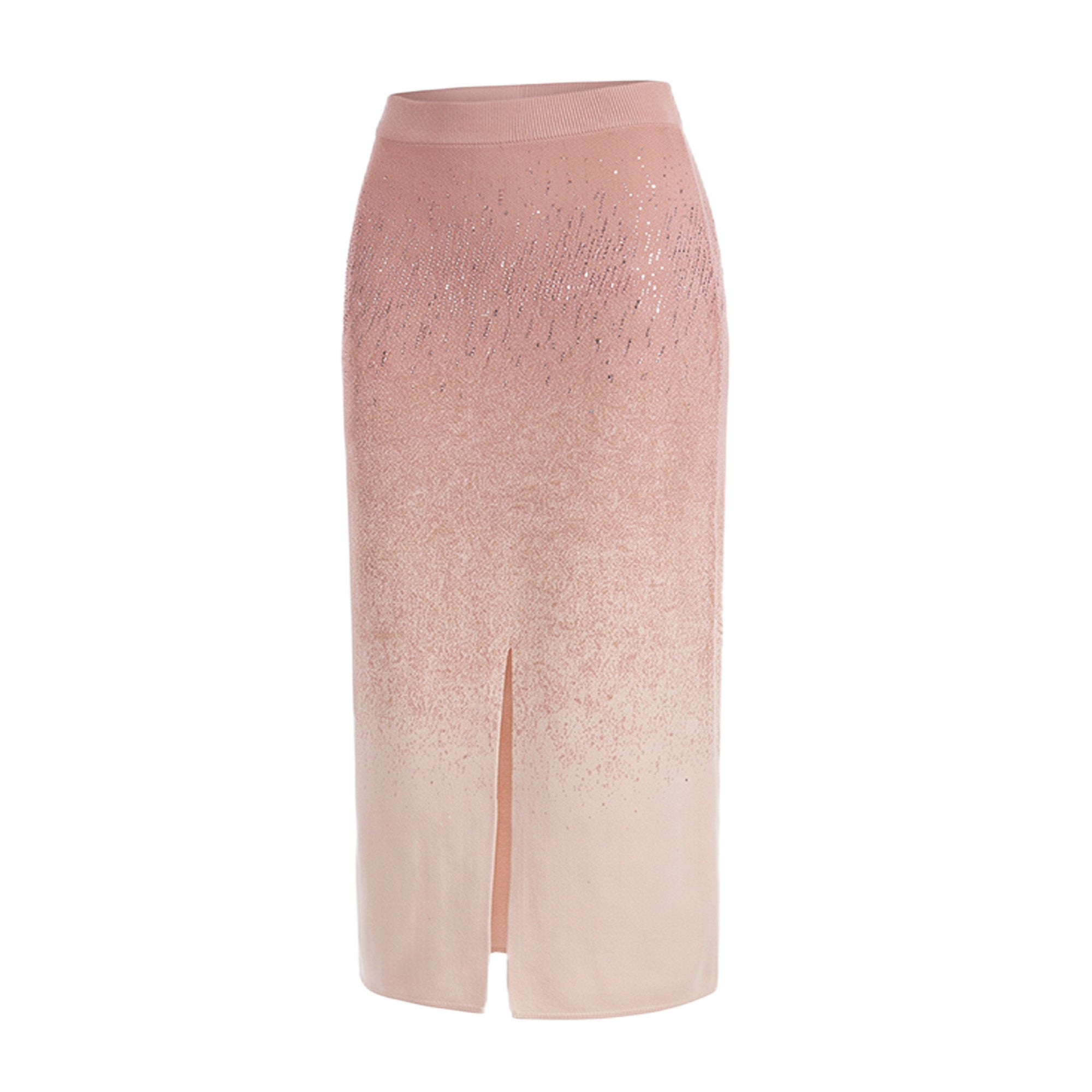 Shimmer Ombre High Waisted Knit Skirt