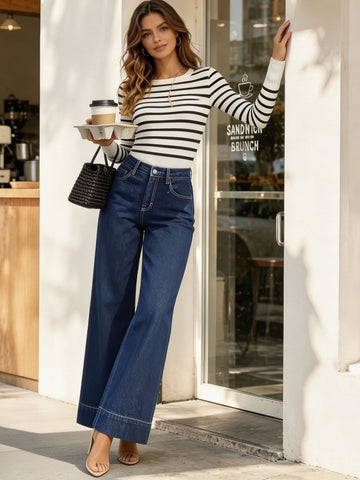 High Waisted Wide Leg Jeans