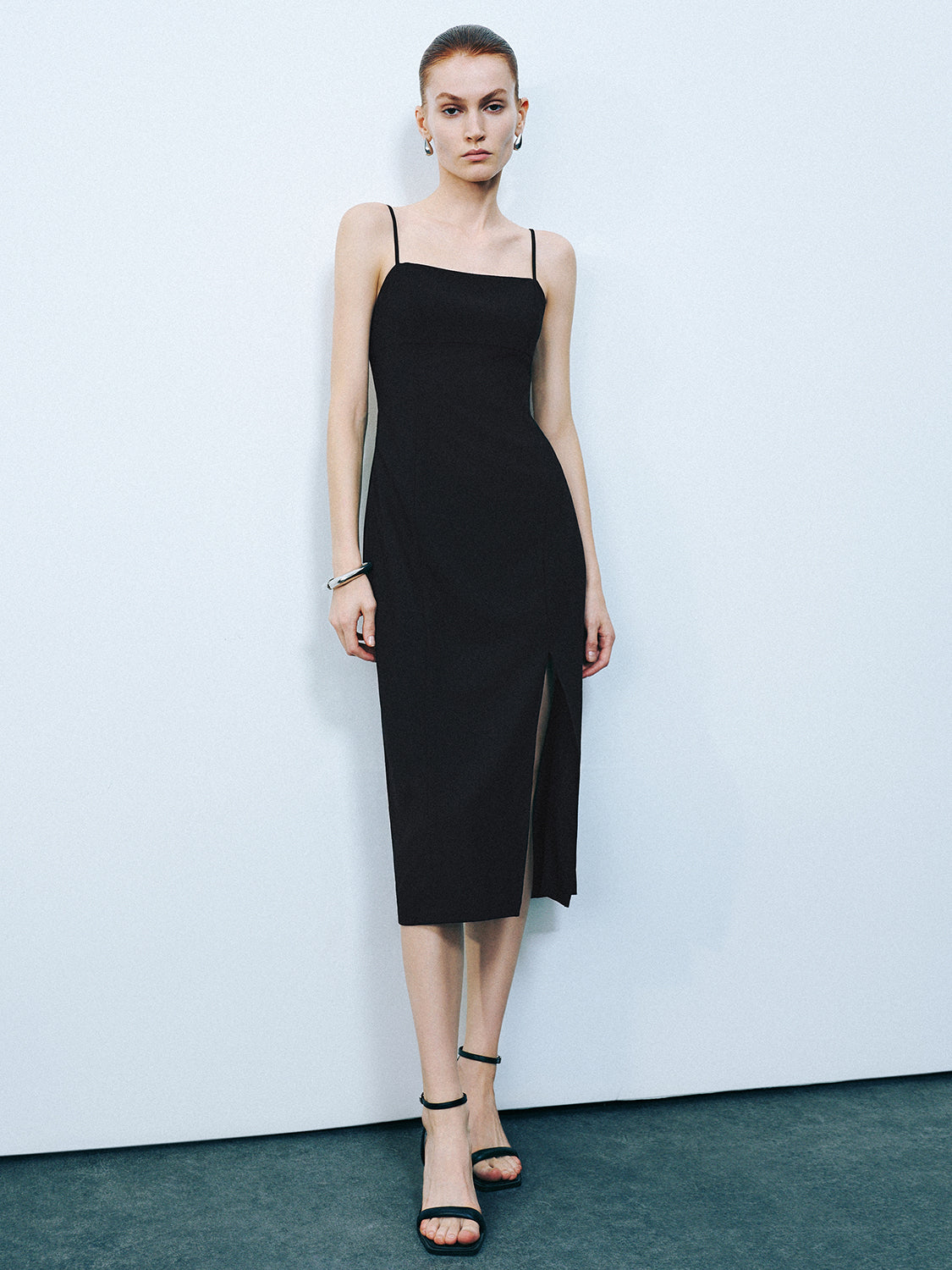 Urban Revivo Straight Cami Dress-Black