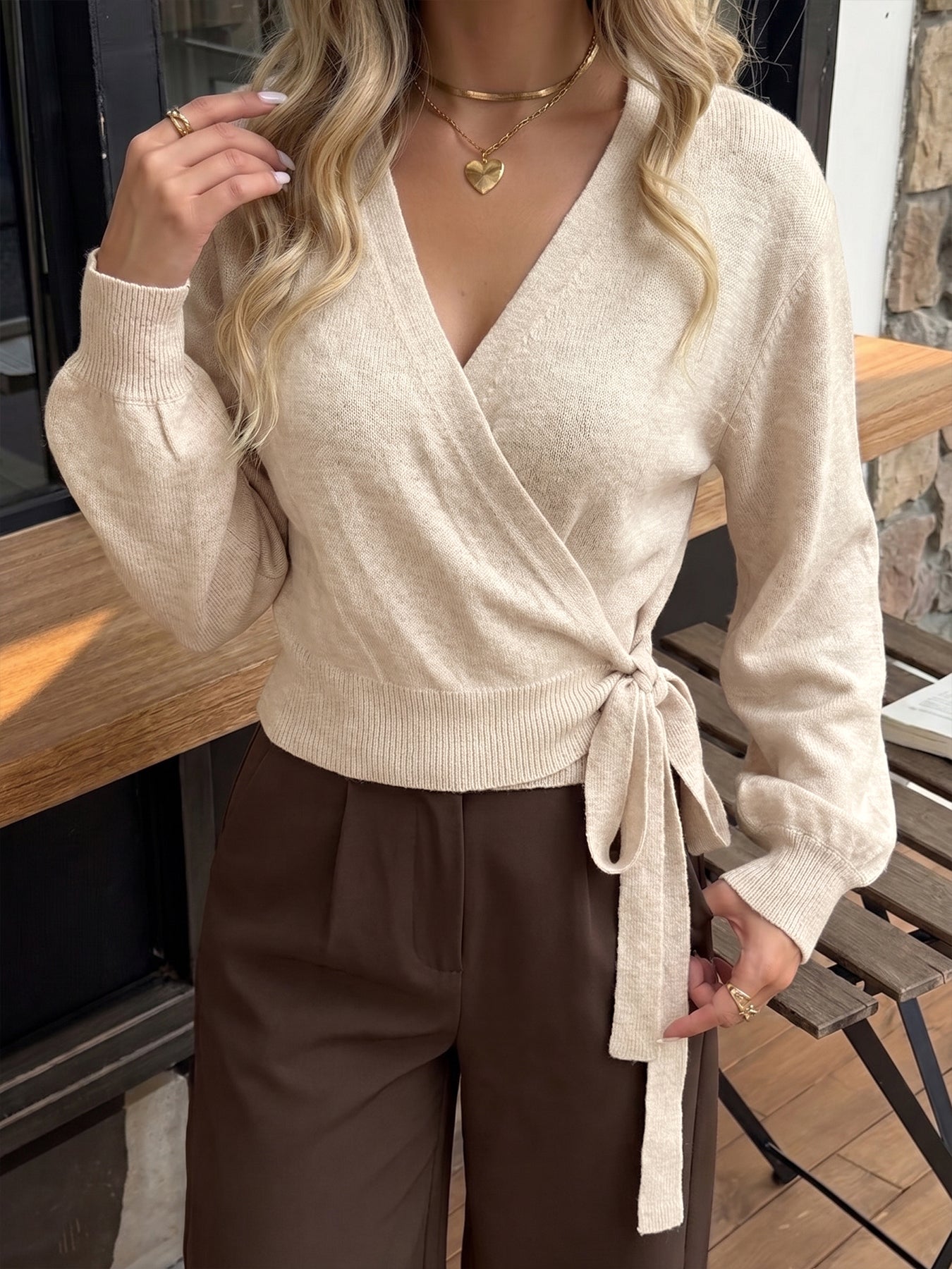 Soft V Neck Wrap Cardigan