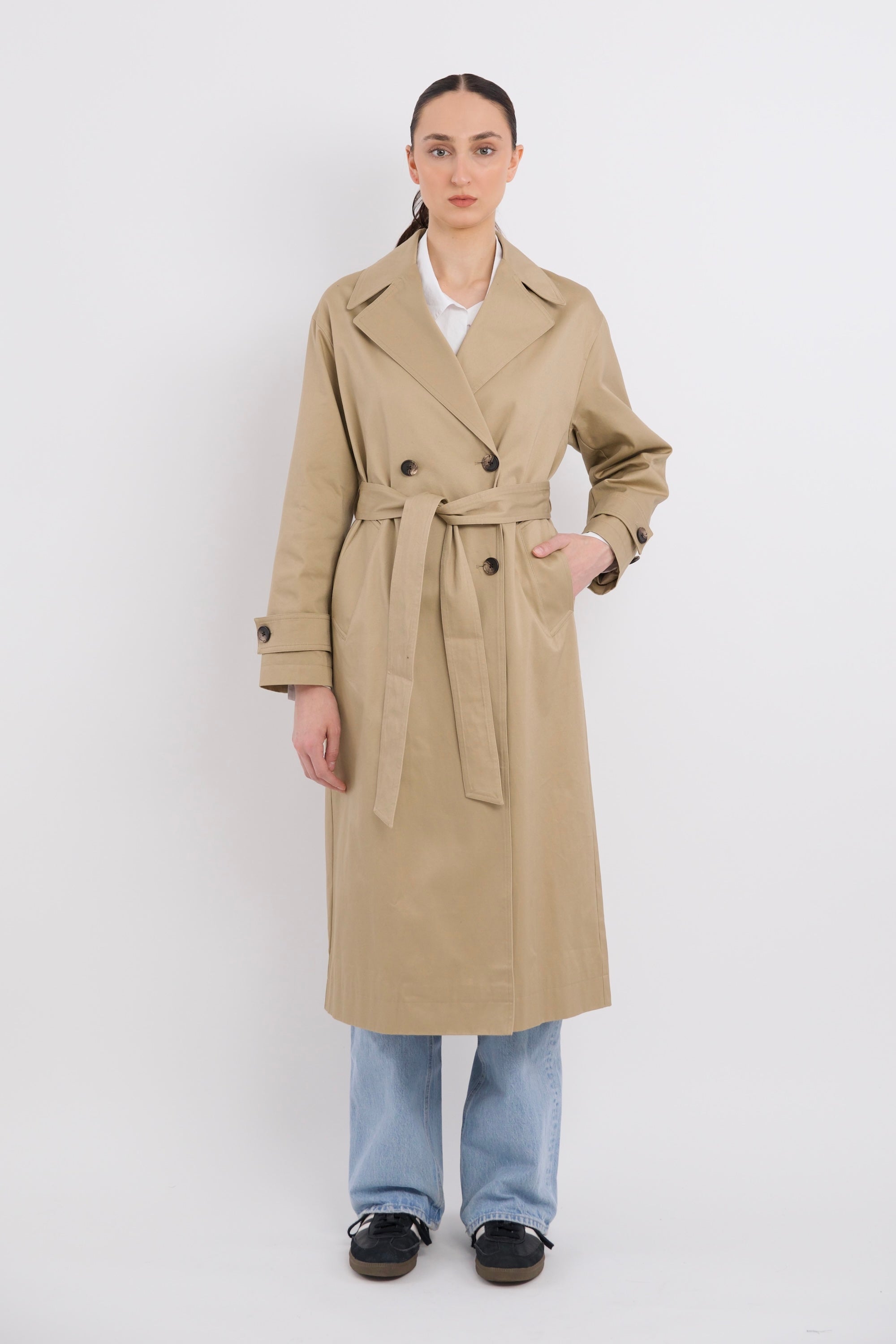 Classic Double Breasted Trench Coat