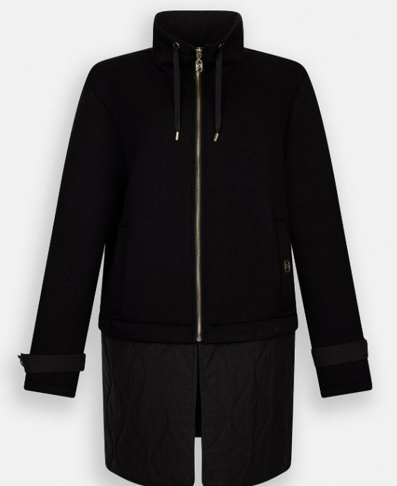 Quilted Hybrid Zip Up Jacket
