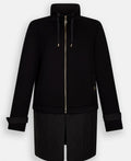 Quilted Hybrid Zip Up Jacket