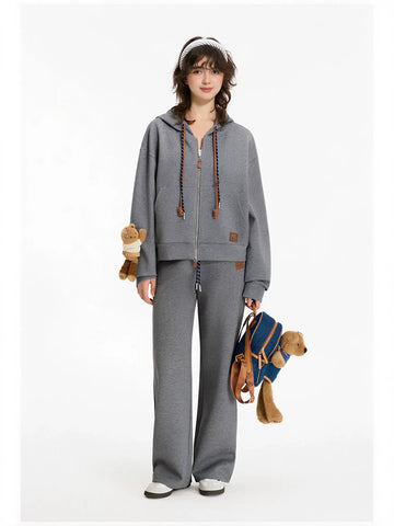 Cozy Plaid Lined Zip Up Hooded Jacket