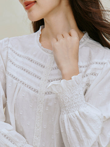 Embroidered Cotton Button Down Shirt